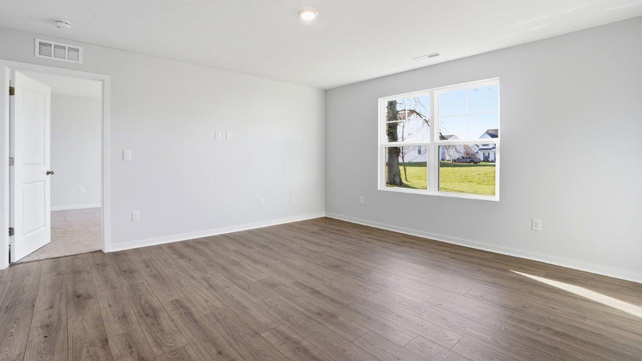 great room with double window