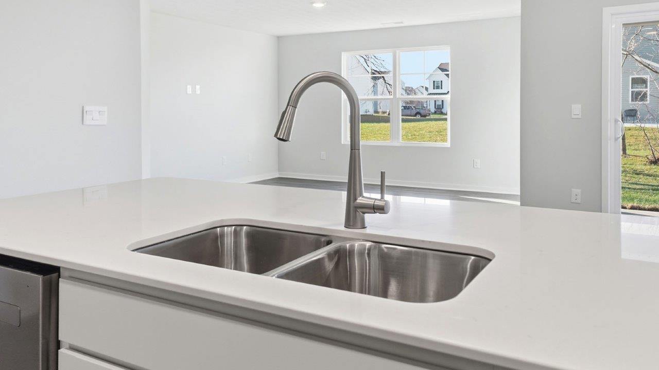 built in island with stainless steel sink