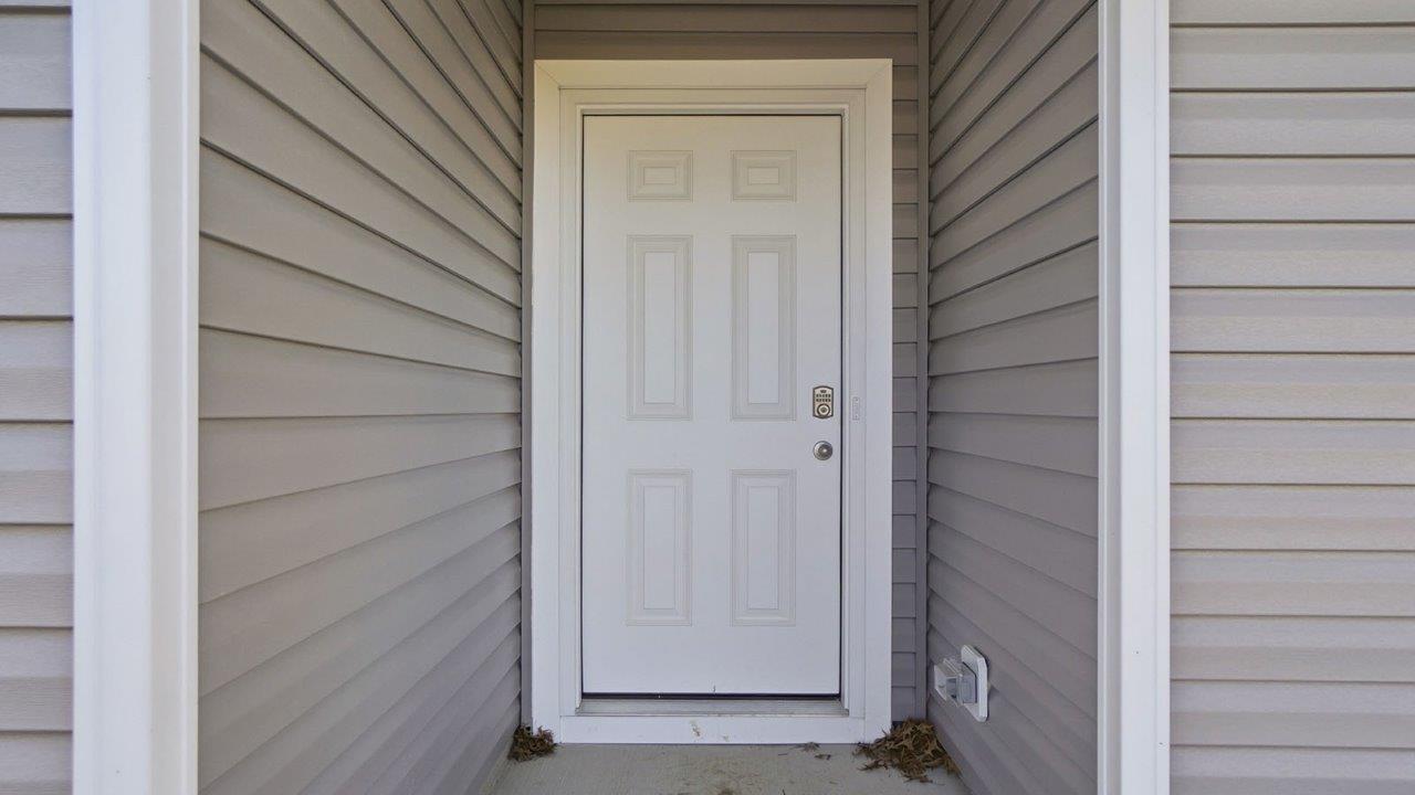 white front door
