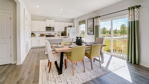 model home dining space