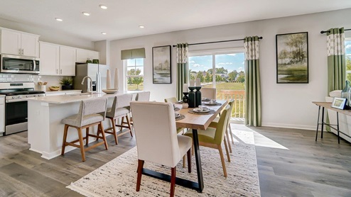 model home dining space