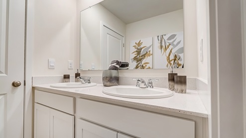 model home bathroom 2 double vanity