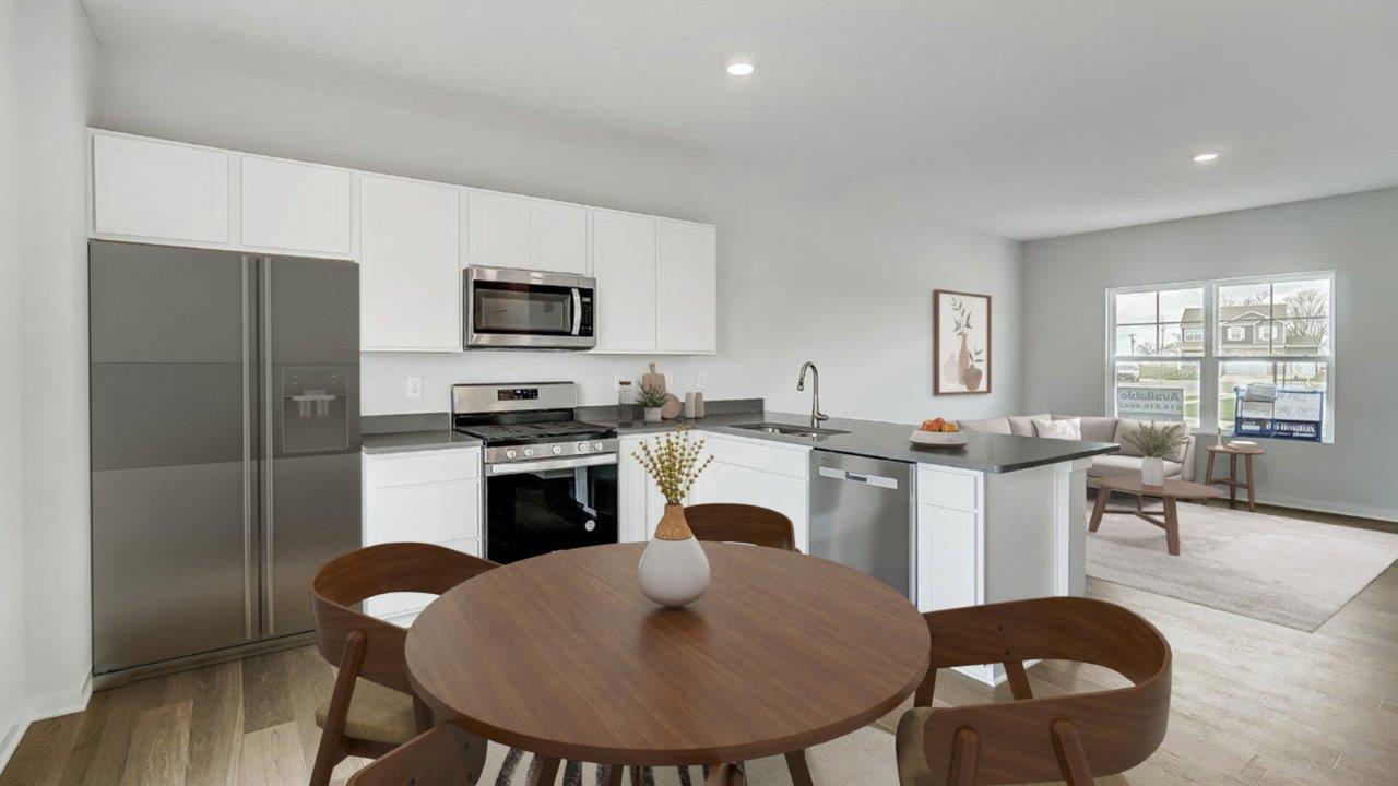 furnished dining and kitchen