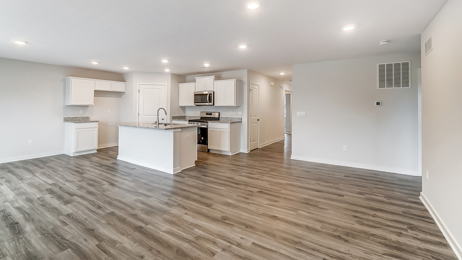 great room and kitchen