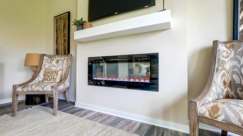 tv mantel and electric fireplace