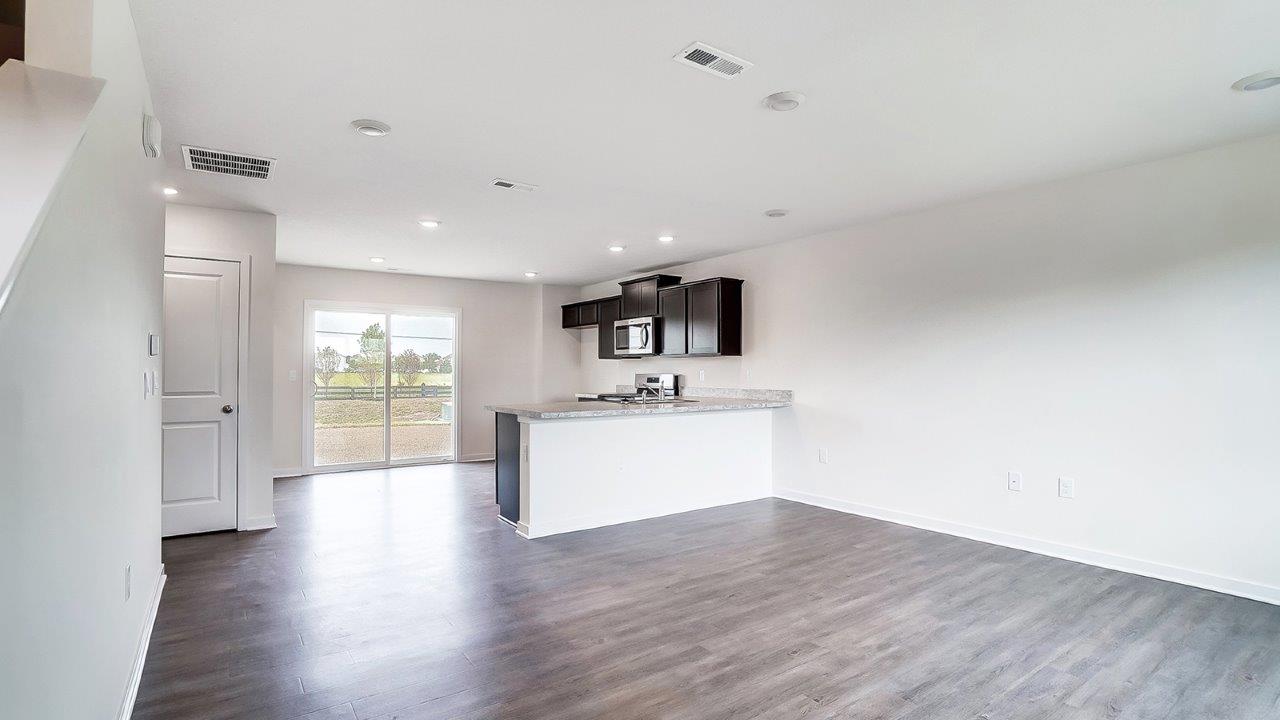 great room and kitchen