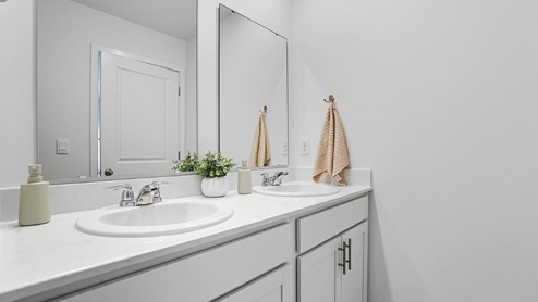 second full bath double vanity