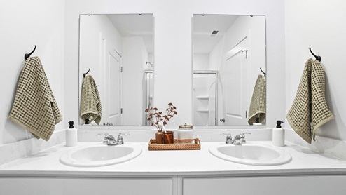 ensuite bath double vanity