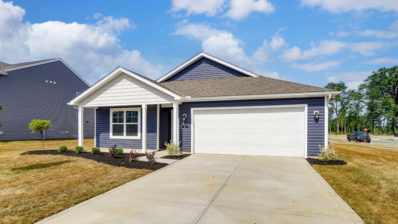 Front Door and Porch street view, showcasing the welcoming spirit of our Chatham plan, front entry door Lansdowne Farms