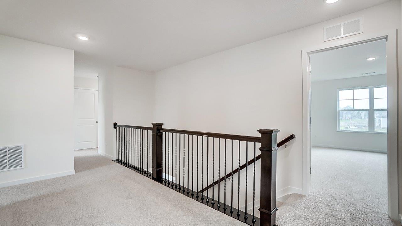 Loft, near bed and bathrooms, flexibly designed upstairs with multi-use living spaces for kids, office, gaming, craft room