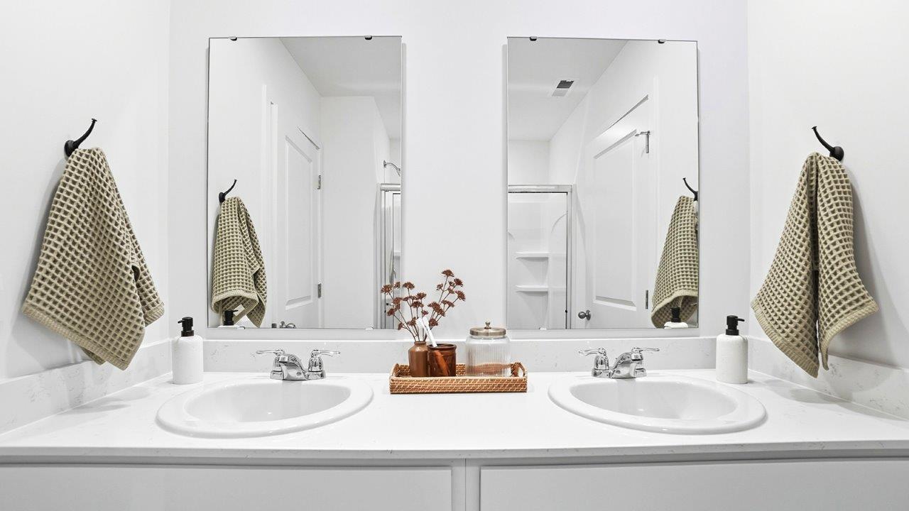 Stamford Bathroom 1 with white cabinets