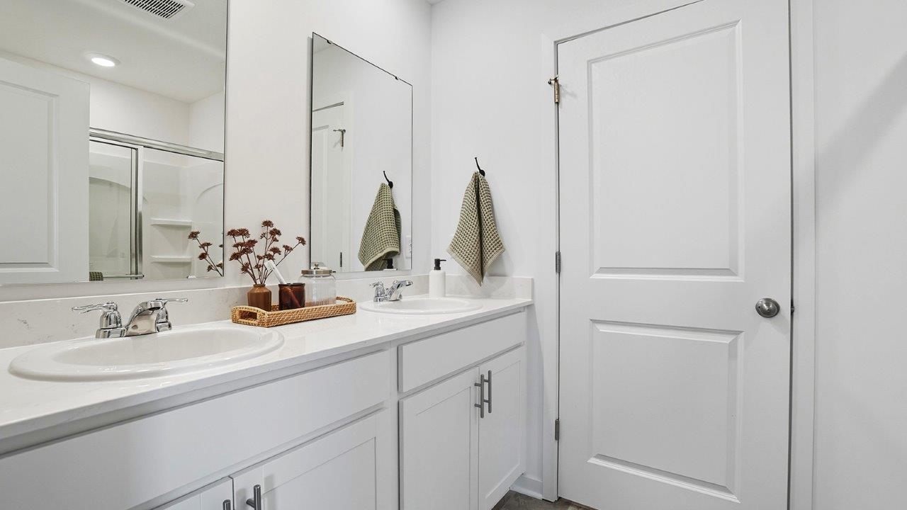 Stamford Bathroom 1 with white cabinets