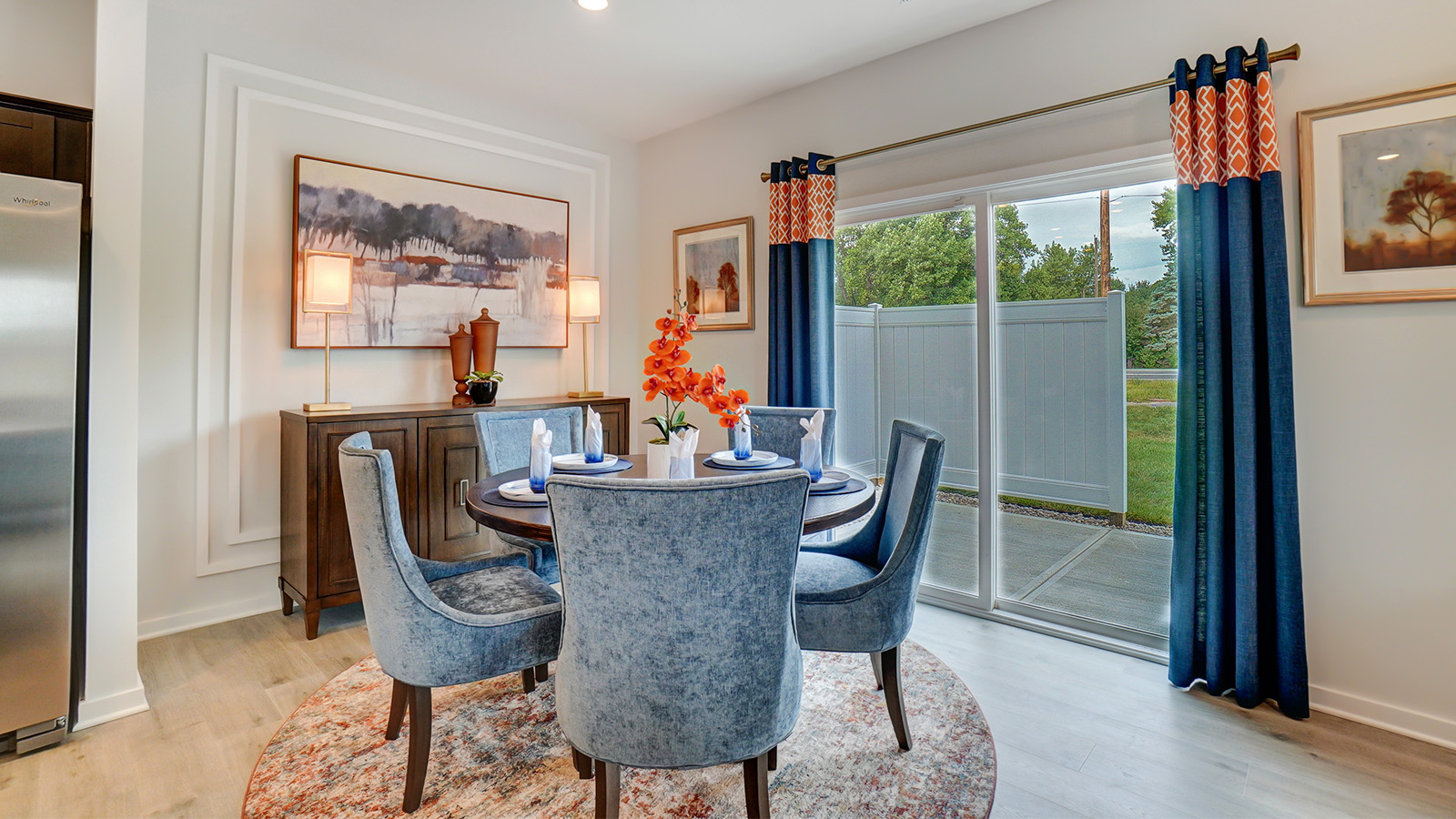 dining space with dining table and chairs