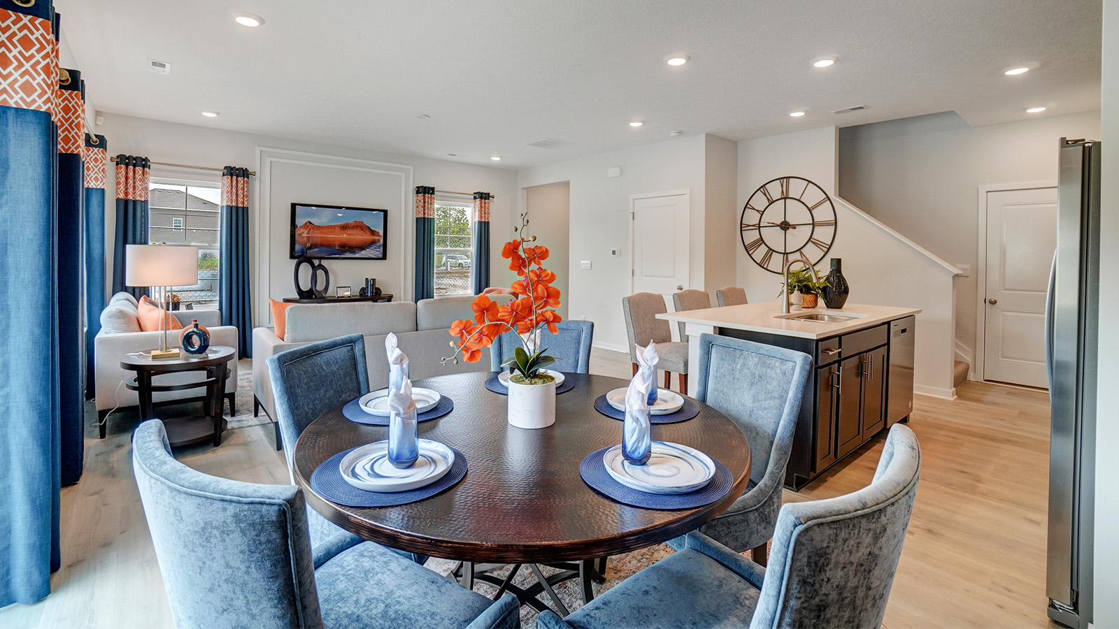 dining space and great room