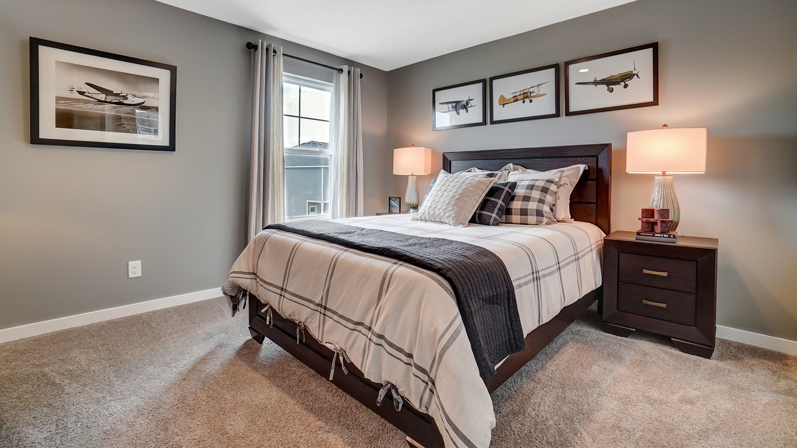 third bedroom with bed and two nightstands