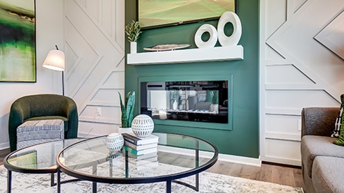 Maplewood Model Great Room Fireplace