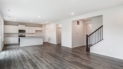 great room and kitchen