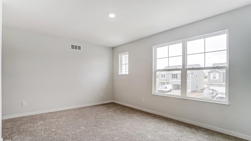 second floor flex space with double window