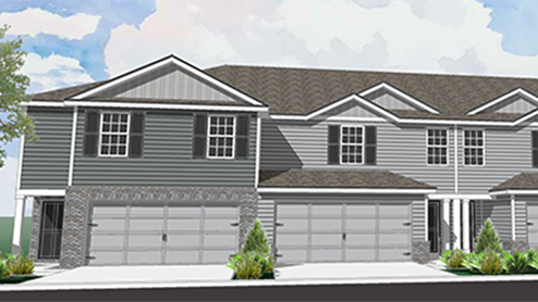 Townhome rear elevation