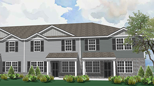 Townhome rear elevation