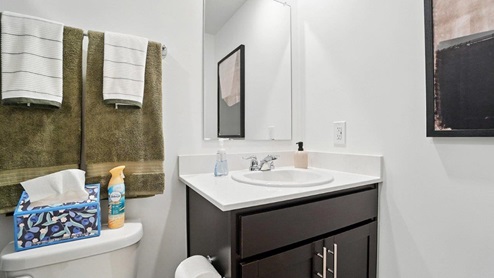 first floor full bath single vanity