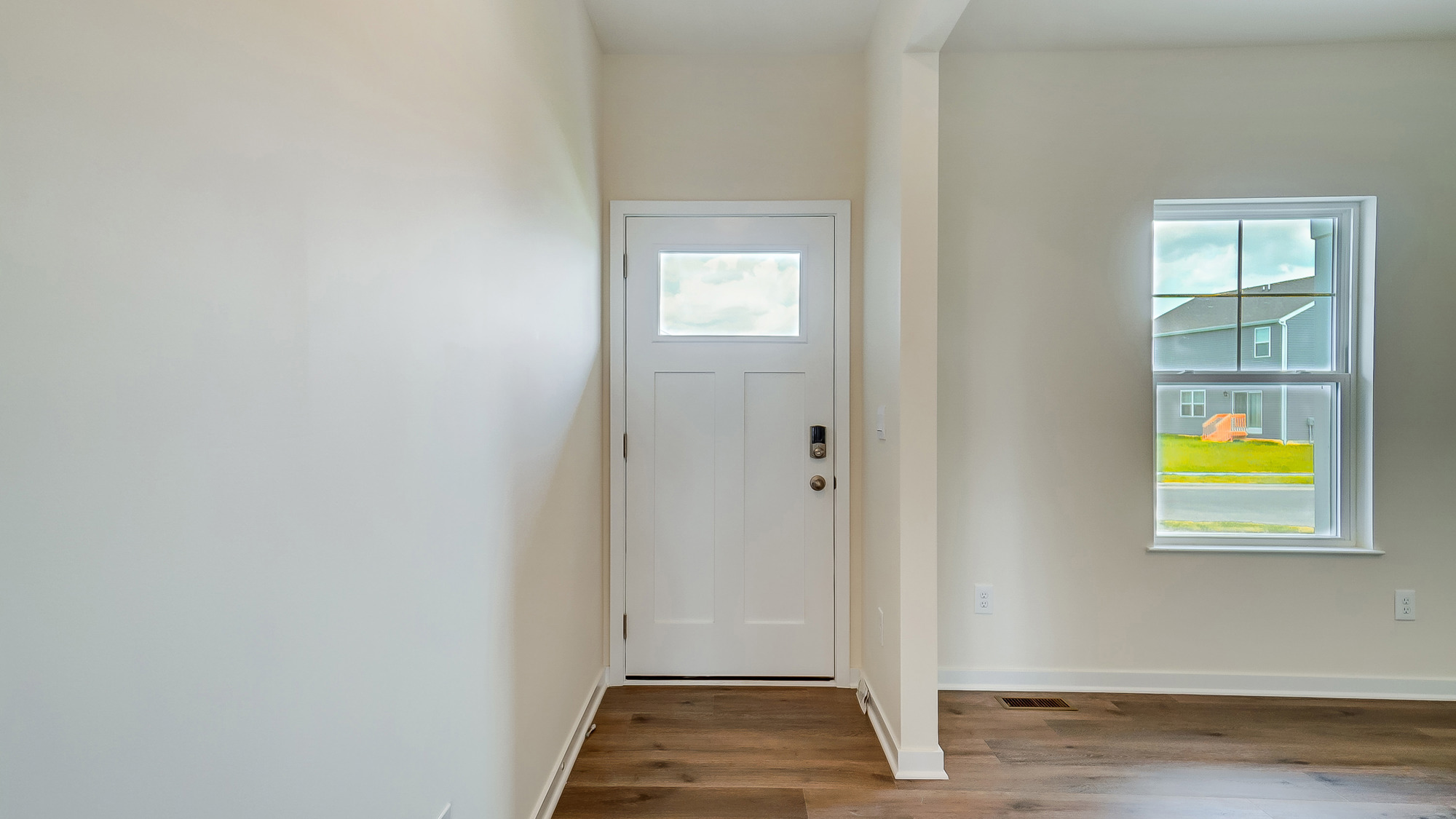 Formal dining room next to the entrance of the home