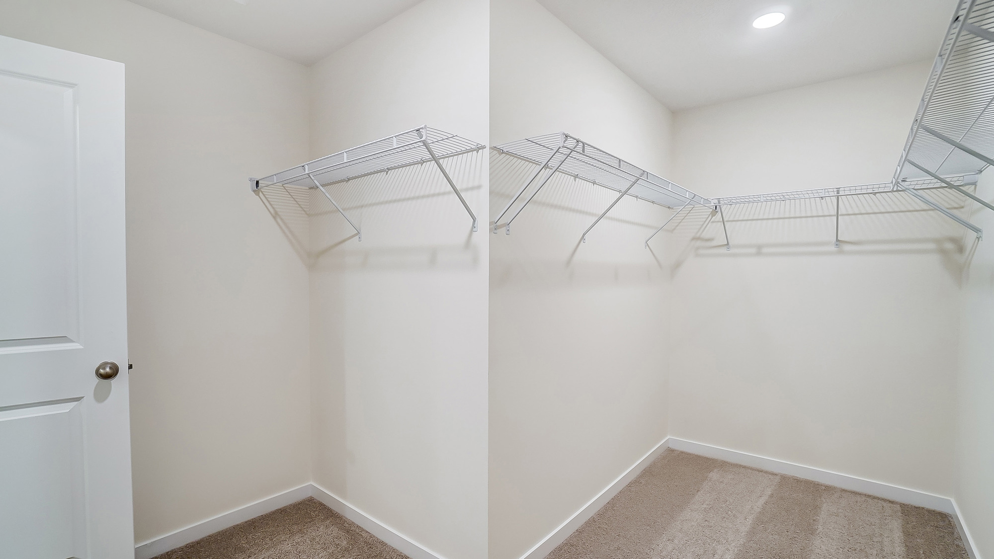 spacious walk in closet