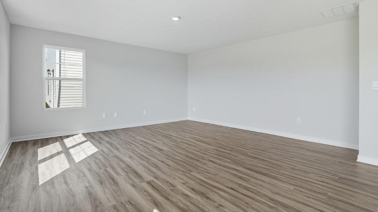 great room with single window