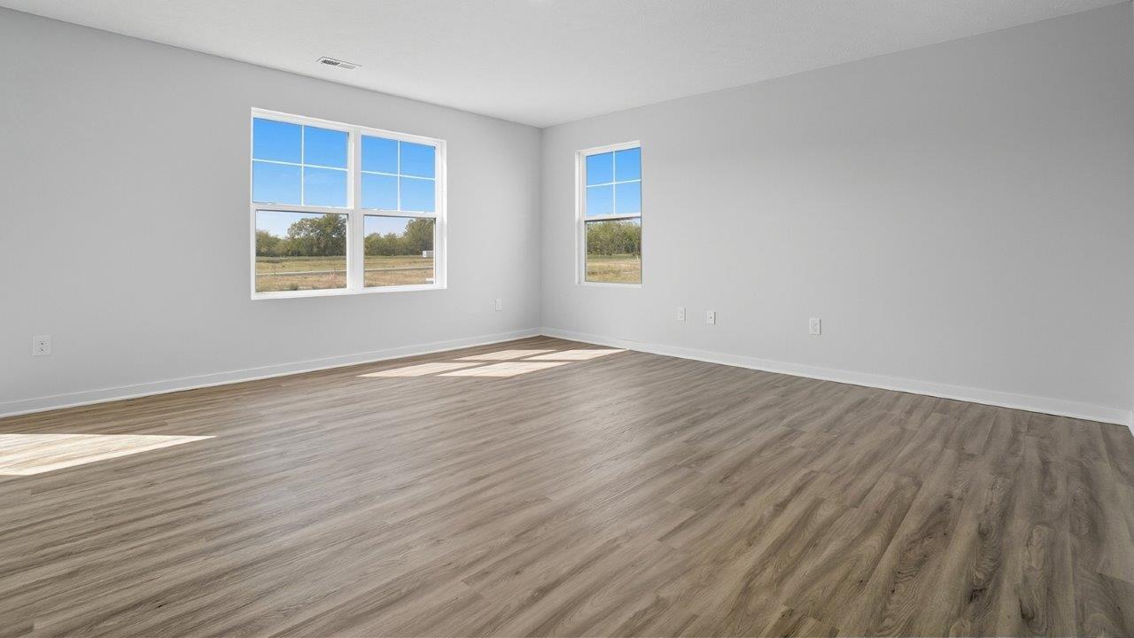 great room with two windows