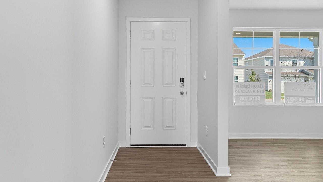 foyer and office space with double window