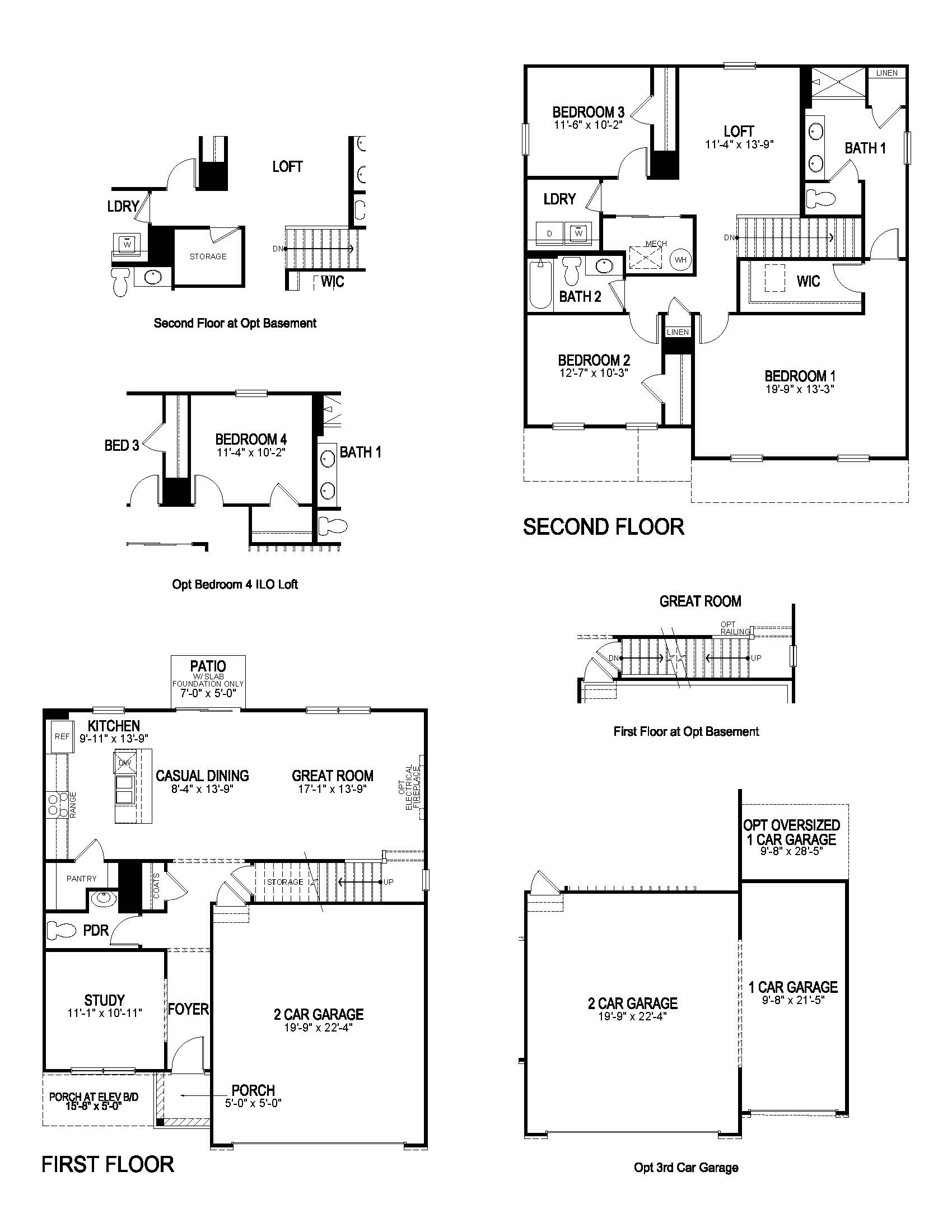 Floor Plan in Brookview Canal Winchester, OH D.R. Horton