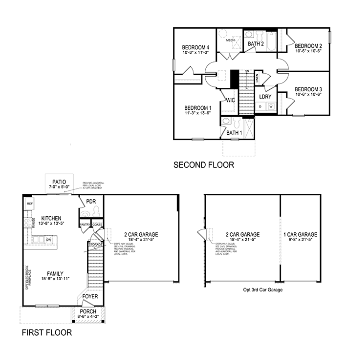 Floor Plan in Brookview Canal Winchester, OH D.R. Horton