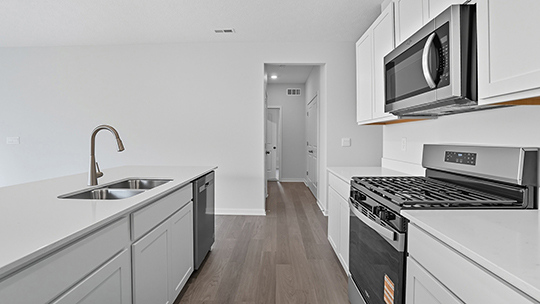 Arlington kitchenw ith white cabinets