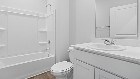 Arlingon Bathroom 2 with white cabinets
