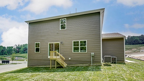 2-story home exterior rear