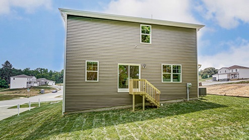 2-story home exterior rear