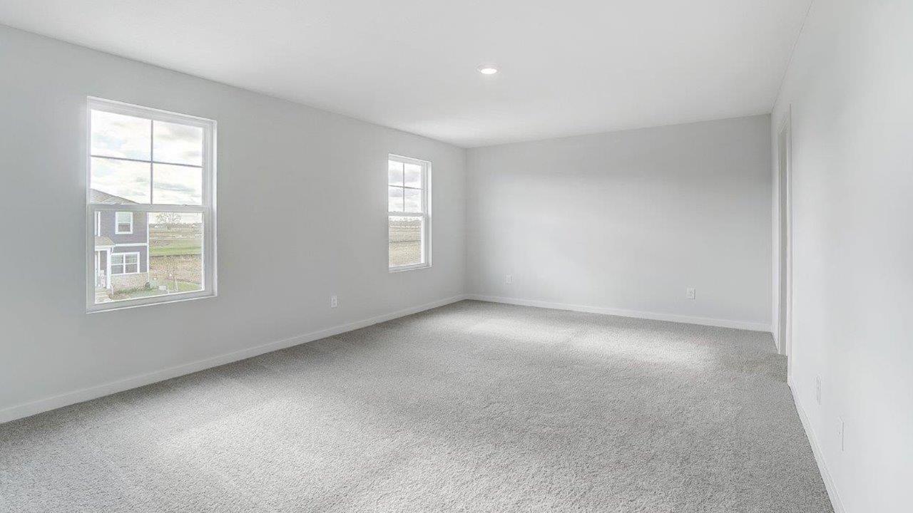 primary bedroom with single windows