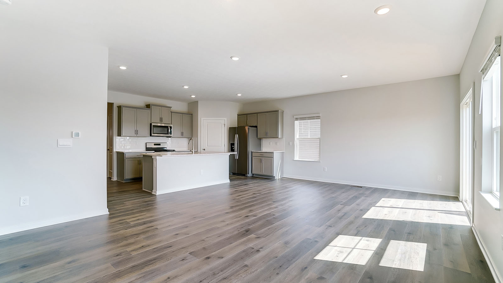 great room and kitchen