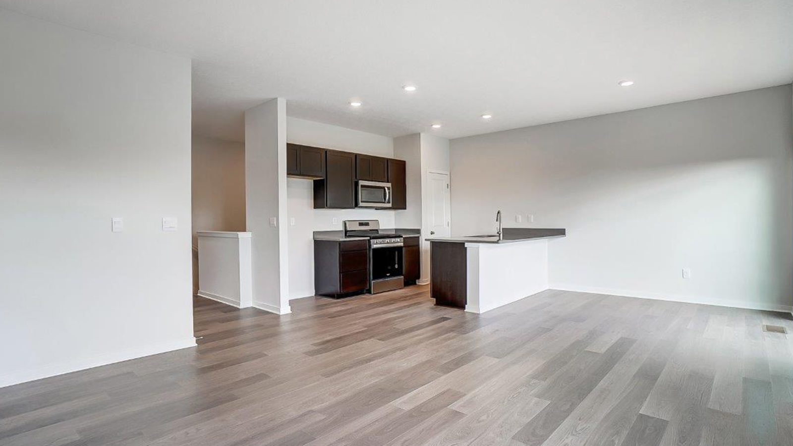 great room and kitchen