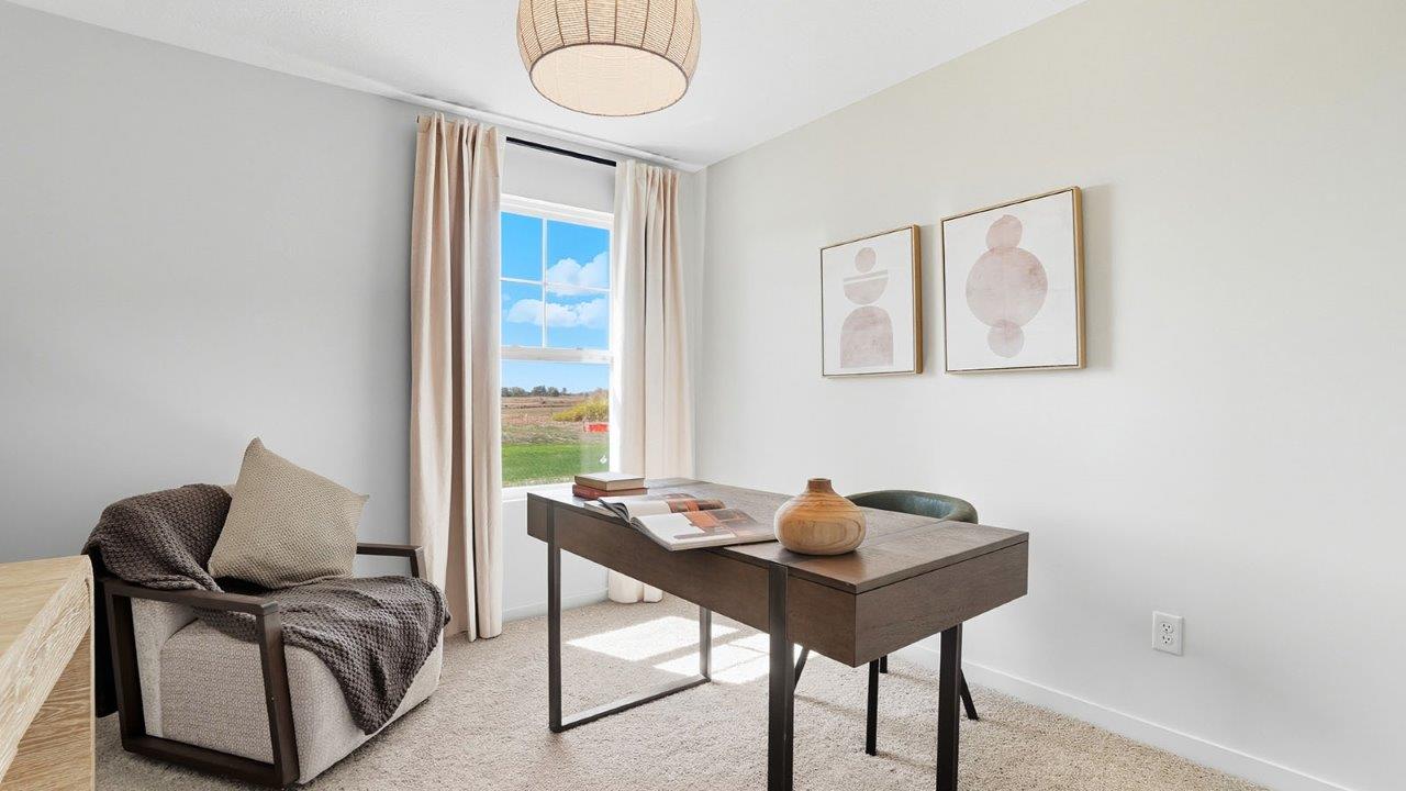 fourth bedroom as office