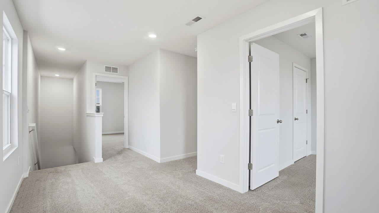 second floor landing with bedroom entries