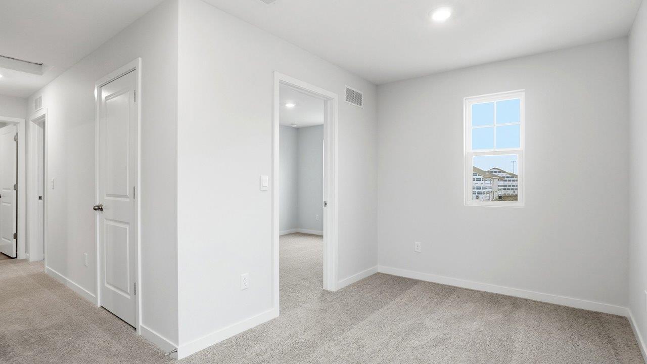 second floor landing with single window