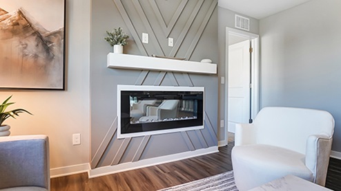 Chase Landings Model Chatham Great Room Fireplace