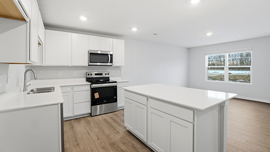 Pearson kitchen with white cabinets