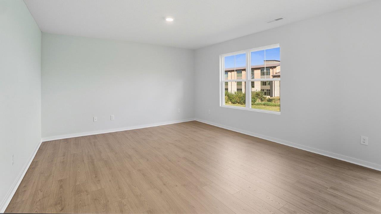 great room with double window