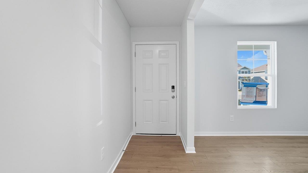 foyer with flex office space