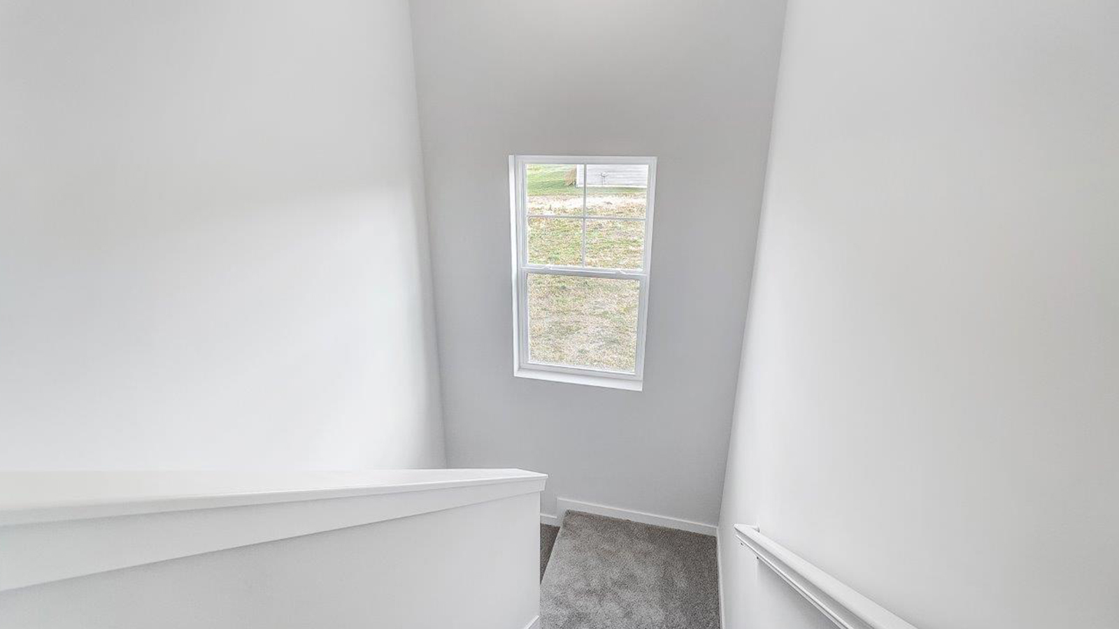 turnback staircase with single window