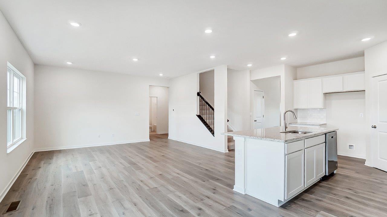 kitchen and great room