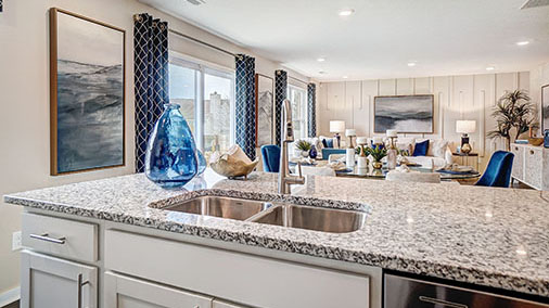 built in island with stainless steel sink