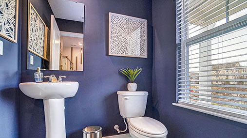 first floor powder room